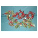 5pcs 11" Candle Rings With Berries