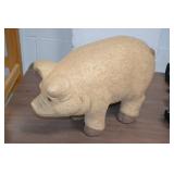 Nice 12" Tall x 18" Long Concrete Art Pig