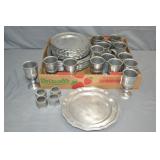30pcs Countryware & 5pc Wilton Pewter Dinnerware