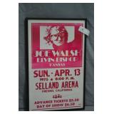 1975 Joe Walsh / Elvin Bishop Concert Poster Framd