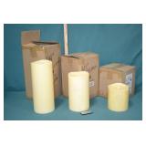 3pc Set Luminara Large LED Candles