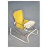 Antique Metal Frame Baby Bouncer Seat