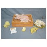 Lot Various Pig Figurines & Decos
