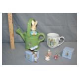 Beatrix Potter Watering Can, Mug & Mini Figurines
