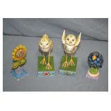 4pcs Jim Shore Birds & Flower Figures