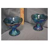 Pair Indiana Glass Harvest Grape Candle Holders