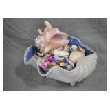 12" Seashell Centerpiece Bowl WIth Sea Shells