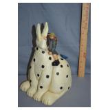 Williray Studios 11" Girl Riding Rabbit Figure
