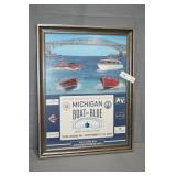 2018 Michigan Boat The Blue Framed Print