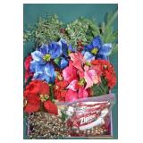 Lg Lot Floral Christmas Picks