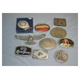 Lot of 10 Various Collectors Belt Buckles