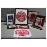 Lot Various Pieces Chinese Papercut Artwork