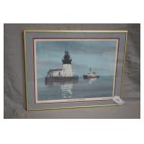 Merle barnhill Detroiut River Lighthouse Print