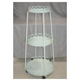 52" Tall 3 Tier Metal Stand on Wheels