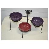3 Tier Longaberger Dip & Condiment Stand 10" Tall