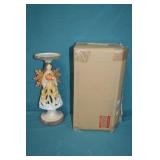 12" Fall Angel Candle Holder In Box