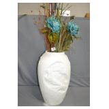 24" Tall Large Chalkware Vase w/ Flowers