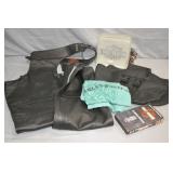 Lot harley Davidson Items & Size M Leather Chaps