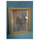 Antique 20" x 24" Framed Photo Under Glass