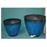 New 12" & 15" Terra Blue Flower Pots new