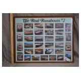 The Real Runabouts #2 Vintage Boat Print Framed