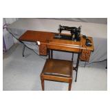 Antique Singer Electric Cabinet Sewing Machine