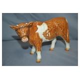 1970s W German Goebel Glazed Porcelain 7" Cow