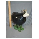Folk Art 11" Tall "Fat Cow in Boots"