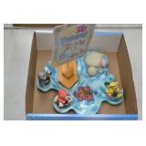 Calico Kittens Raining Cats & Dogs Display & 3 Fig