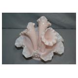 Fenton Glass 8" 3 Flute Pink Hobnail Epergne