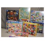9pcs White mountain 1000pc Puzzles