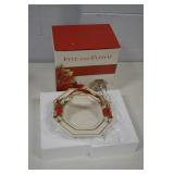 Fitz & Floyd Poinsettia Basket New In Box