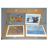 4pcs Unframed Glossy Duck Prints