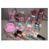 Lot Various Vintage Barbie Dolls & Accessories