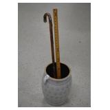 16" Tall Crock Style Vase With Drain Plug
