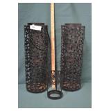 3pcs large Pillar Candle Cage Holders