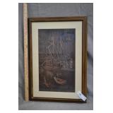 Framed hand Made Copper Art