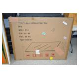 36" x 45" Tempered Glass Chair Floor Mat new in Bx