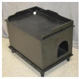 Black Woode Cat Litter Box Enclosure