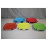 7pcs Various Fiesta Pottery Square Plates