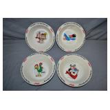 4pcs Vintage Nevins Int. Kellogs Cereal Bowls