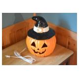 1979 Ceramic 12" Lighted Jack-O-Lantern