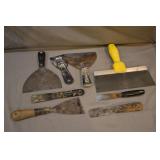 Lot Various Scapers, Trowels, Putty Knives