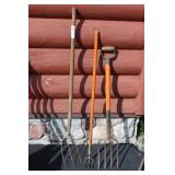 3 Tine Pitch fork, Potato Fork, 3 Tine Weed Rake