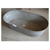 24" x 42" Galvanized Metal Farm Tub