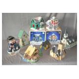 Lot Various Christmas Village Houses & More