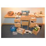 Modern 1950s Super Deluxe Sewing Machine & More
