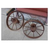 Pair 20" Diameter Steel Farm Wheels