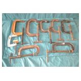 9pcs Various heady Duty C-Clamps