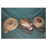 2 Tow Straps & Heavy Duty Ratcheting Tie Down